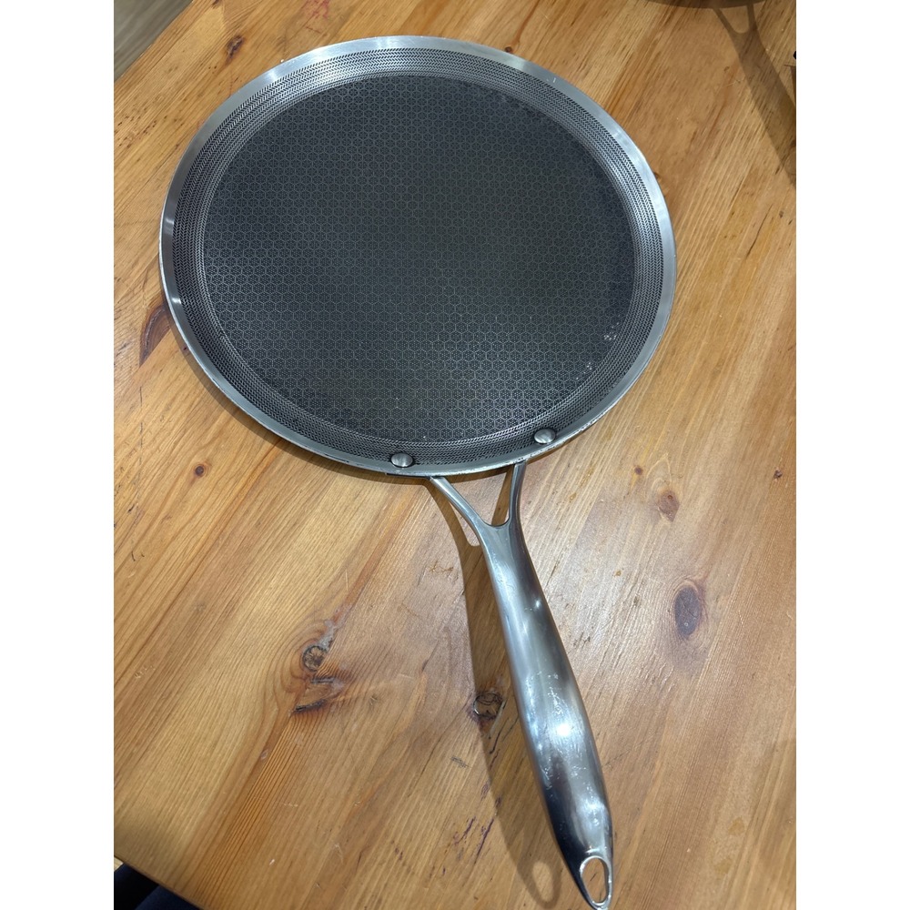 HexClad 12 Inch Hybrid Nonstick Griddle Pan Stainless Steel Induction Ready